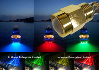 IP68 revisten el tapón de desagüe con cobre subacuático de las luces LED 9W del barco con color fantástico