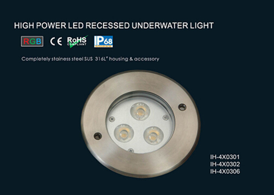 Prenda impermeable llevada luces del barco del acero IP68 LED de la luz subacuática marina inoxidable/del yate