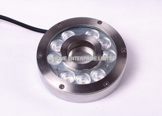 luces subacuáticas de la fuente de 9W RGB DC12V/24V LED hechas del acero inoxidable
