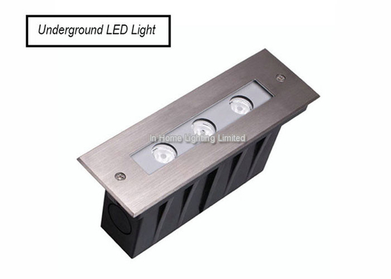 Luz subterráneo estupenda del brillo LED con la portada 3W del acero inoxidable de la presión-Resistent