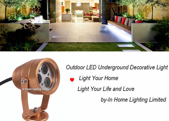 el punto al aire libre del jardín del RGB de la prenda impermeable del aluminio 9W IP67 de la luz del jardín de 12V LED se enciende