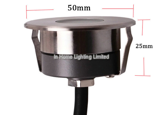 Mini luz subterráneo inoxidable redonda para la cubierta, luz del acero LED del paso de 3W LED