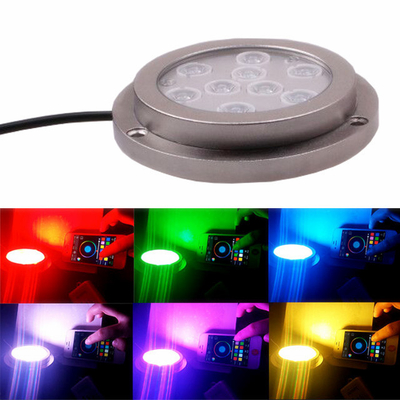 luz 12V IP68, luces subacuáticas marinas del barco de 27w RGB Bluetooth LED