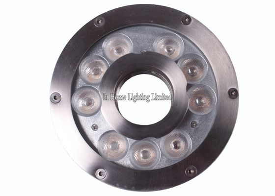 La fuente cambiante del anillo del color del acero inoxidable 12V enciende la luz subacuática de las charcas