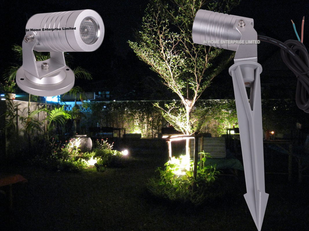 Coloree las luces al aire libre cambiantes del jardín de las luces 3IN1 LED del jardín de 3W LED con la base del punto