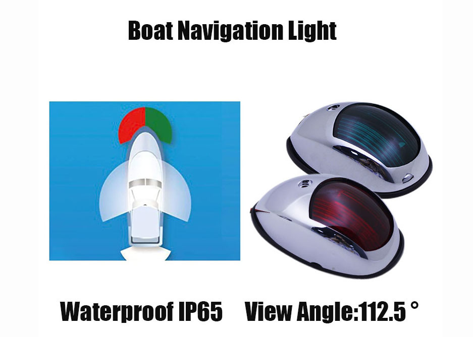 Luz impermeable de Marine Boat Accessories Boat Navigation para el pontón, Skeeter, barco del poder, barco de pesca